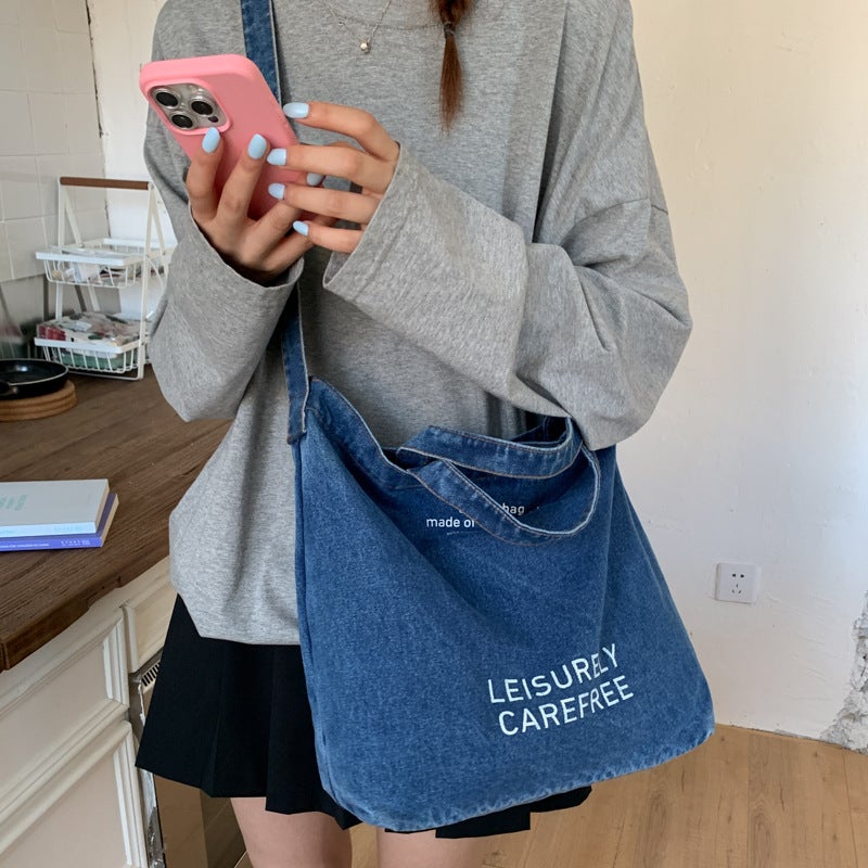 Women's Denim Shoulder Bag - Image 1