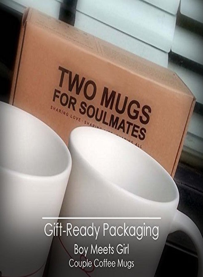 BoldLoft From My Heart to Yours His and Hers Matching Couple Coffee Mugs Set -Couples Gifts Valentines Anniversary Wedding Engagement Gifts for Wife Girlfriend Romantic Home Decor for Her - Image 4