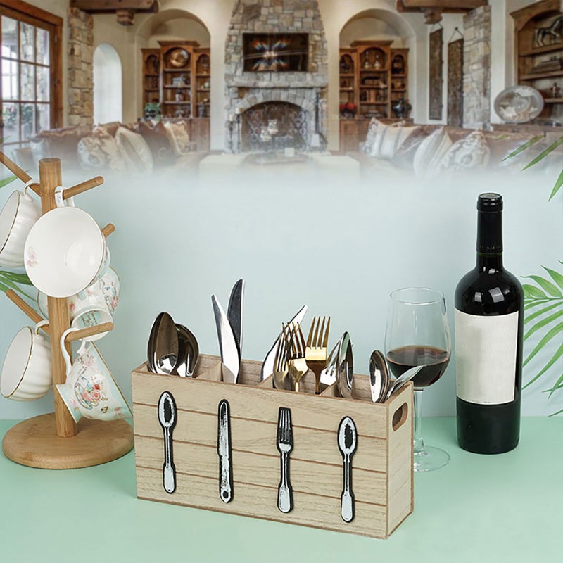 2pcs Cutlery Organizer Kitchen Utensil Storage Box Forks Spoons Knives Holder - Image 3