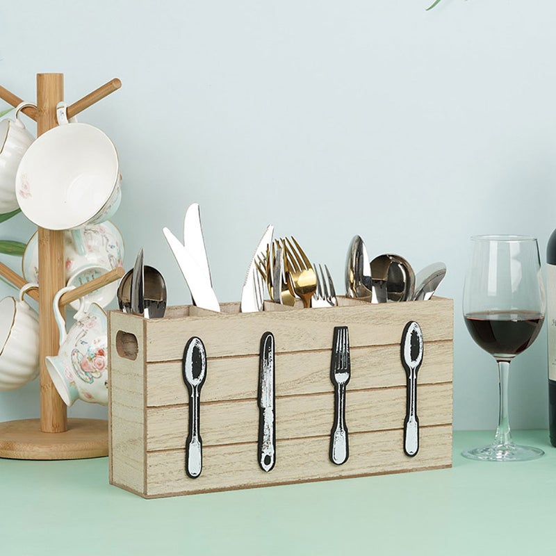 2pcs Cutlery Organizer Kitchen Utensil Storage Box Forks Spoons Knives Holder - Image 2