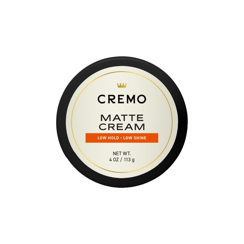 Cremo Hair Styling Matte Cream, Premium Barber Grade, Light Hold, Low Shine, Hair Cream and Hair Products For Men, 4 Oz - Image 1