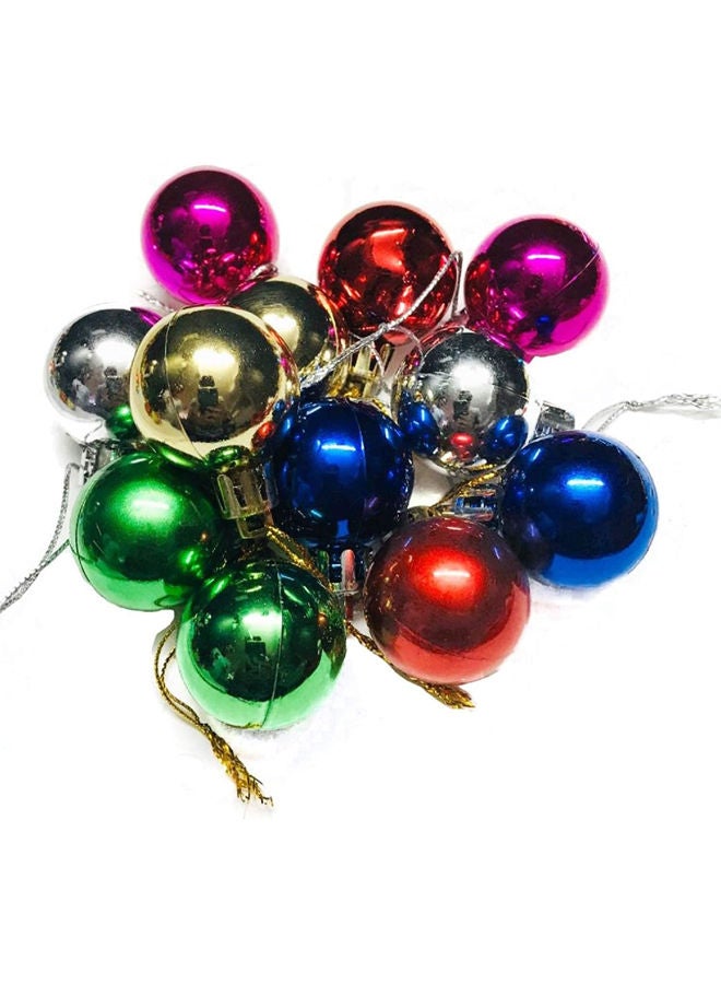 كرات صغيرة لتزيين شجرة الكريسماس 12 قطعه - Image 1