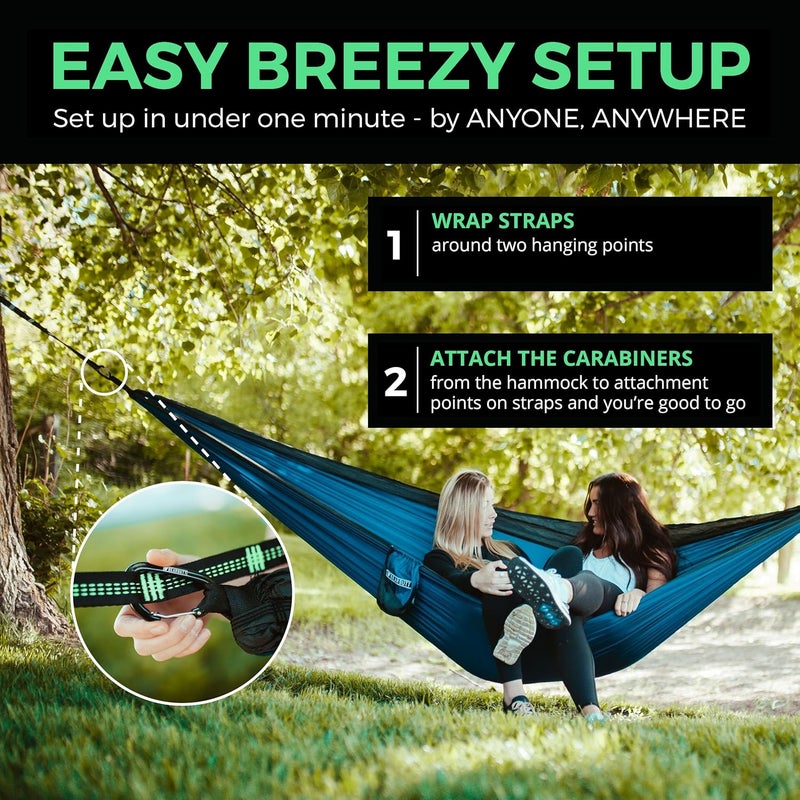 Bear Butt Kodiak Hammock Straps for Trees - 20 Feet Long, 40 Combined Loops - Holds 1000 Pounds - Camping Accessories With Carabiner - Image 5