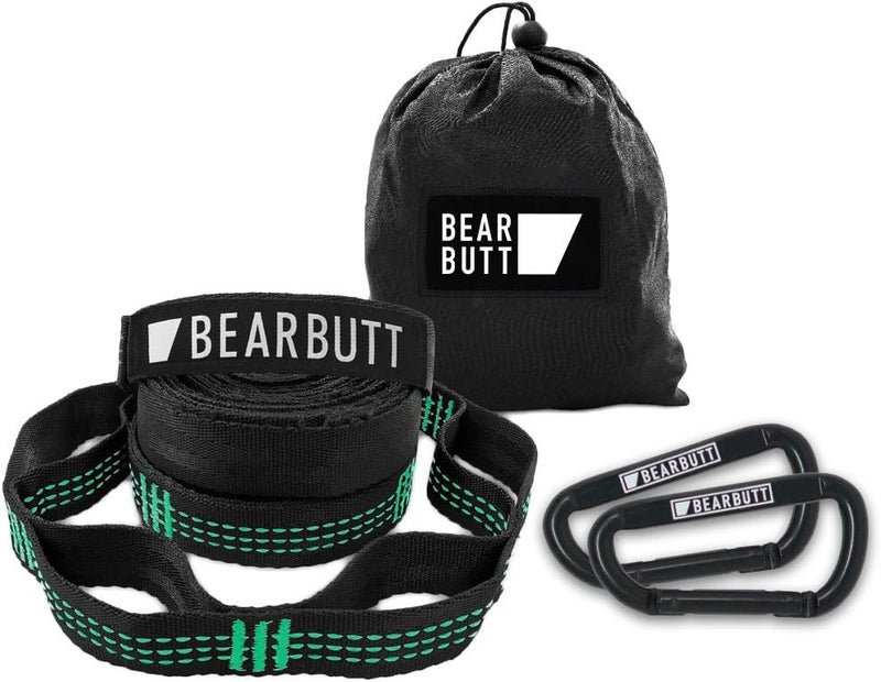 Bear Butt Kodiak Hammock Straps for Trees - 20 Feet Long, 40 Combined Loops - Holds 1000 Pounds - Camping Accessories With Carabiner - Image 1
