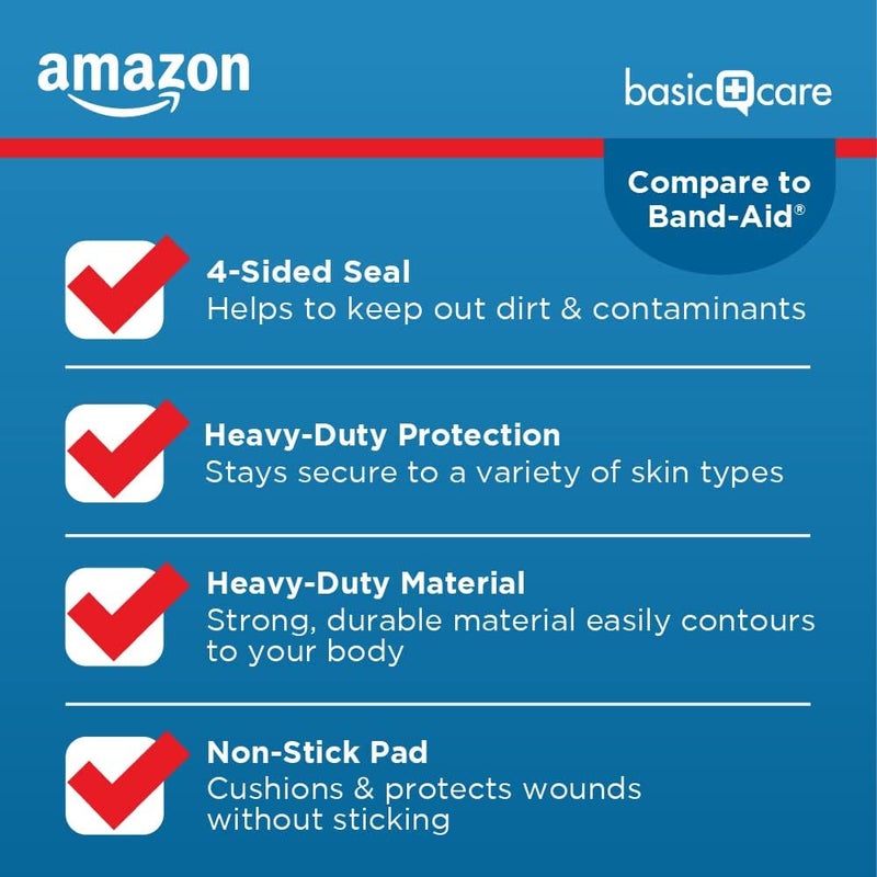 Care HeavyDuty Fabric Adhesive Bandages First Aid and Wound Supplies One Size 100 Count - Image 5