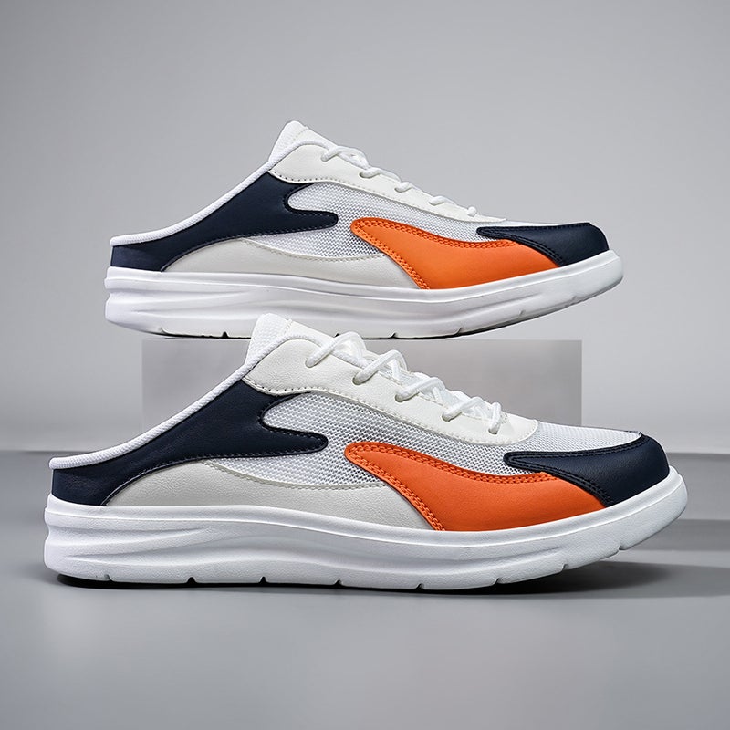 Casual Color-Blocking Fashion Thick-Soled Sandals Korean Style Trendy Couple'S Closed-Toe Beach Slippers - Image 4