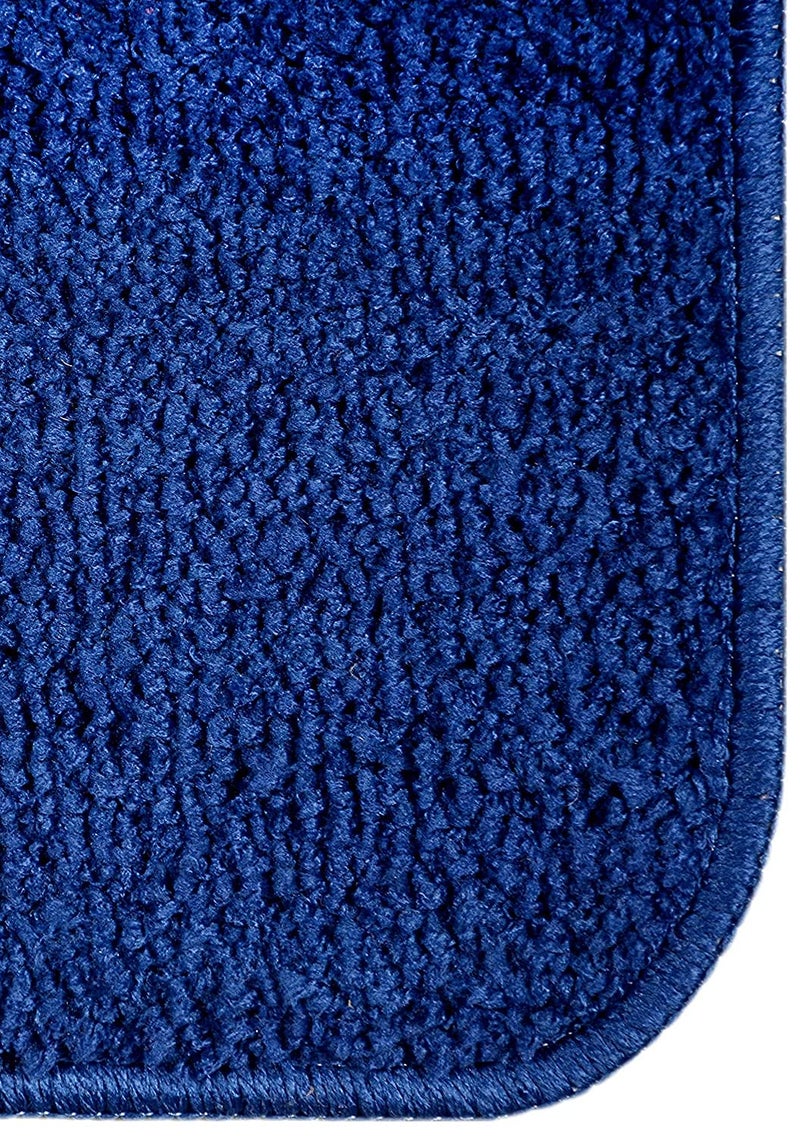 SKIVE India Stylish Anti Skid Backing Super Soft Velvet Feel Fur Bedside-skive2 Runner for Bedroom Living Room Floor Home Decoration (Blue, 40 x 120 CM) 1Pcs - Image 2
