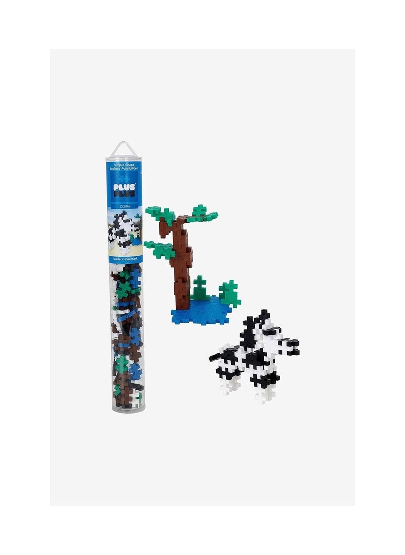 Plus-Plus - Plus-Plus 100 Pieces Mini Blocks, Zebra - Image 1