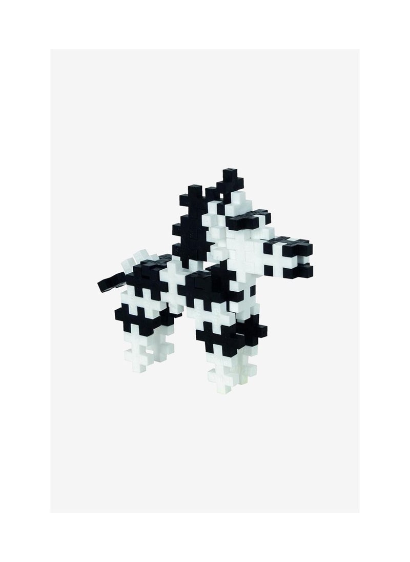 Plus-Plus - Plus-Plus 100 Pieces Mini Blocks, Zebra - Image 1