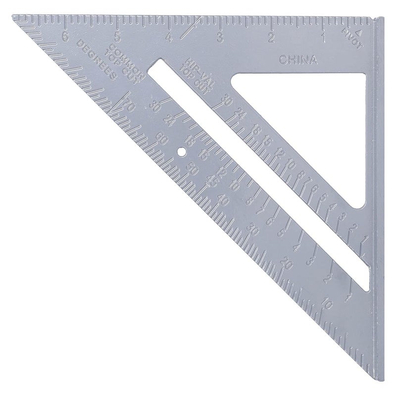 7 Inch Aluminum Alloy Ruler 45 90 Degree Angle Measurement Tool for Woodworking Crafts DIY Projects - Image 3