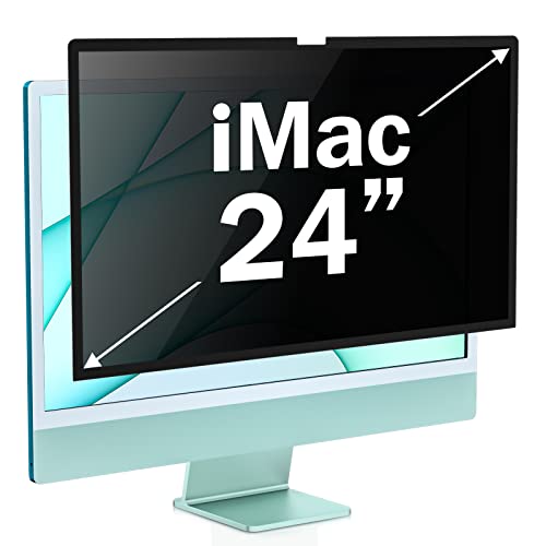 ZOEGAA Removable 24 inch iMac Privacy Screen Filter (2021-2024, M1, M3, M4 Chip), Computer Monitor Privacy Screen for iMac 24 inch and Anti-Spy Anti Blue Light Glare Filter - Image 1