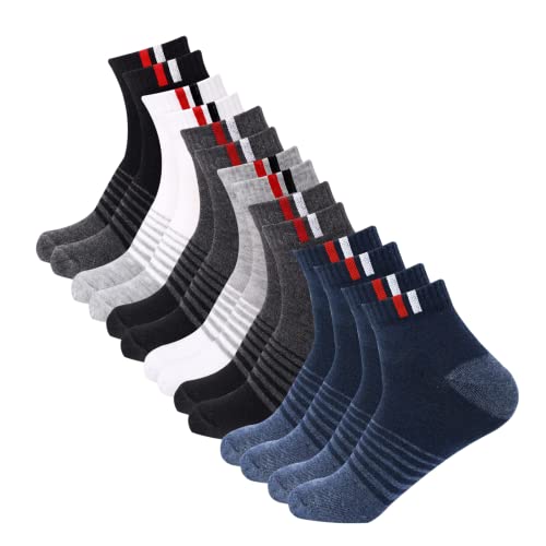 JEMOX Socks for Men | Quarter Length | Odour-Free & Breathable | Padded Base & Anti-bacterial | 3X Softer than Cotton Socks – Pack of 7 | Ideal for Casual & Active Use - Image 1