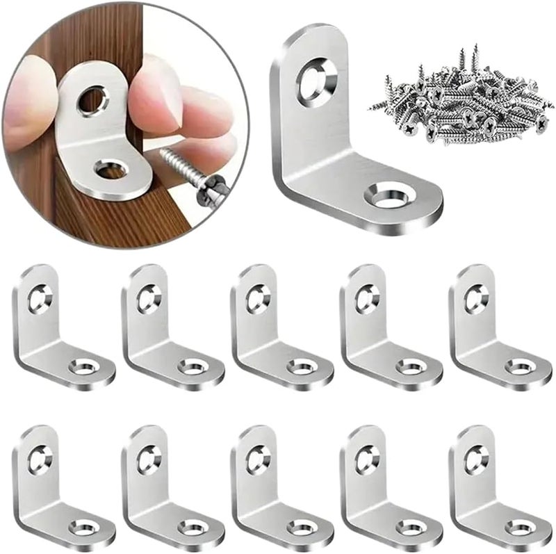 أقواس حرف L من الفولاذ المقاوم للصدأ 40x40x16 دعامة زاوية قائمة للأرفف والأثاث - Image 4