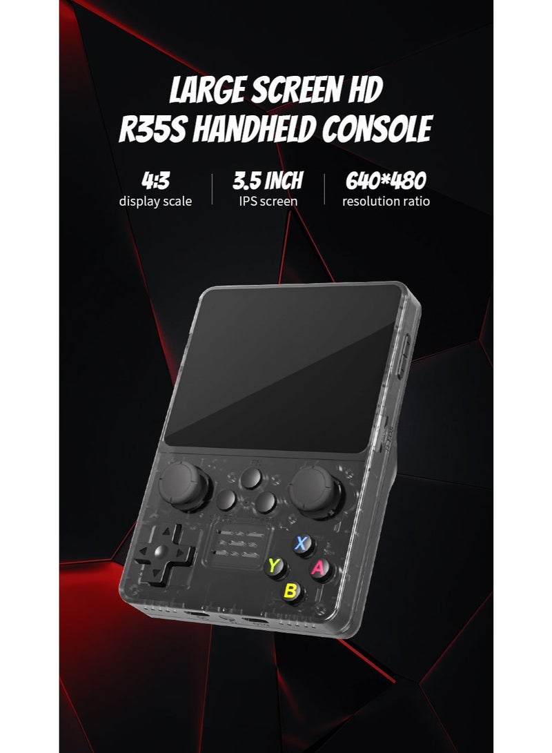 واي آند دي جهاز ألعاب كلاسيكي R35S، جهاز ألعاب محمول مزود بذاكرة 64 جيجابايت محملة مسبقًا بالألعاب، ووظيفة الحفظ والتحميل، وشاشة IPS عالية الدقة مقاس 3.5 بوصة، جهاز محاكاة ألعاب محمول مناسب للعائلة والبالغين وعشاق الألعاب الكلاسيكية. - Image 2