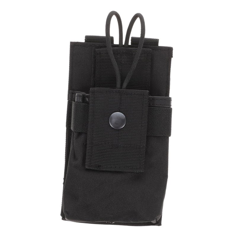 Black Pouch Bag for Radio Secure Storage Outdoor Carrier Holder Vest Belt Accessory - Image 2