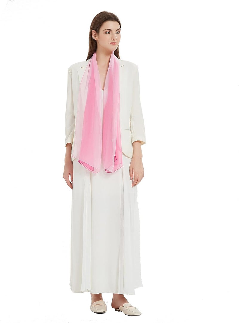 PANTONIGHT Long Chiffon Sheer Scarf Gradient Shaded Colors Lightweight Scarf For Womens - Image 4
