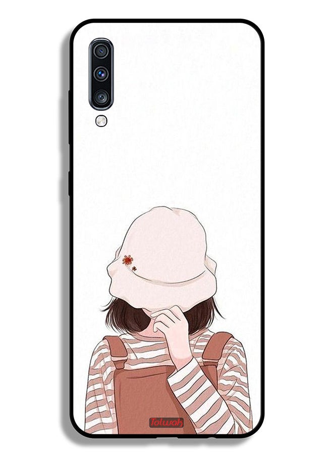 Tolwak - Samsung Galaxy A70 Protective Case Cover Hide Face By Hat - Image 1