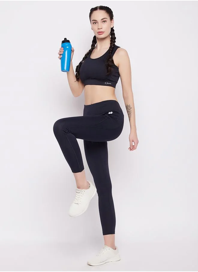 كلوفيا Solid Active Tights with Side Pocket by Styli