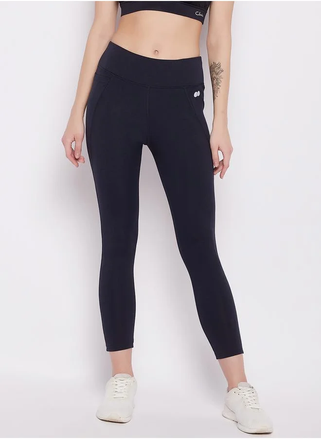 كلوفيا Solid Active Tights with Side Pocket by Styli