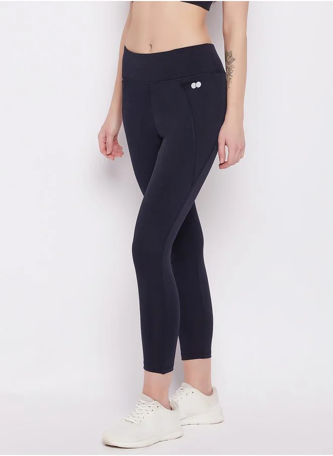 Clovia Solid Active Tights with Side Pocket by Styli