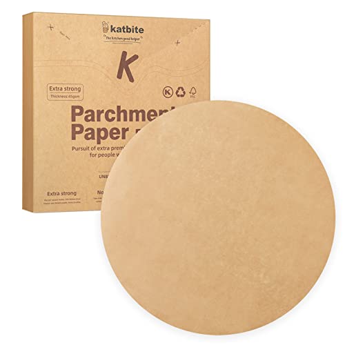 Katbite 200Pcs 4 Inch Parchment Paper Rounds Unbleached Nonstick Precut Parchment Circles for Cheesecake Spring Pans StorageFreezing Hamburger Patties Baking Pizzas - Image 1