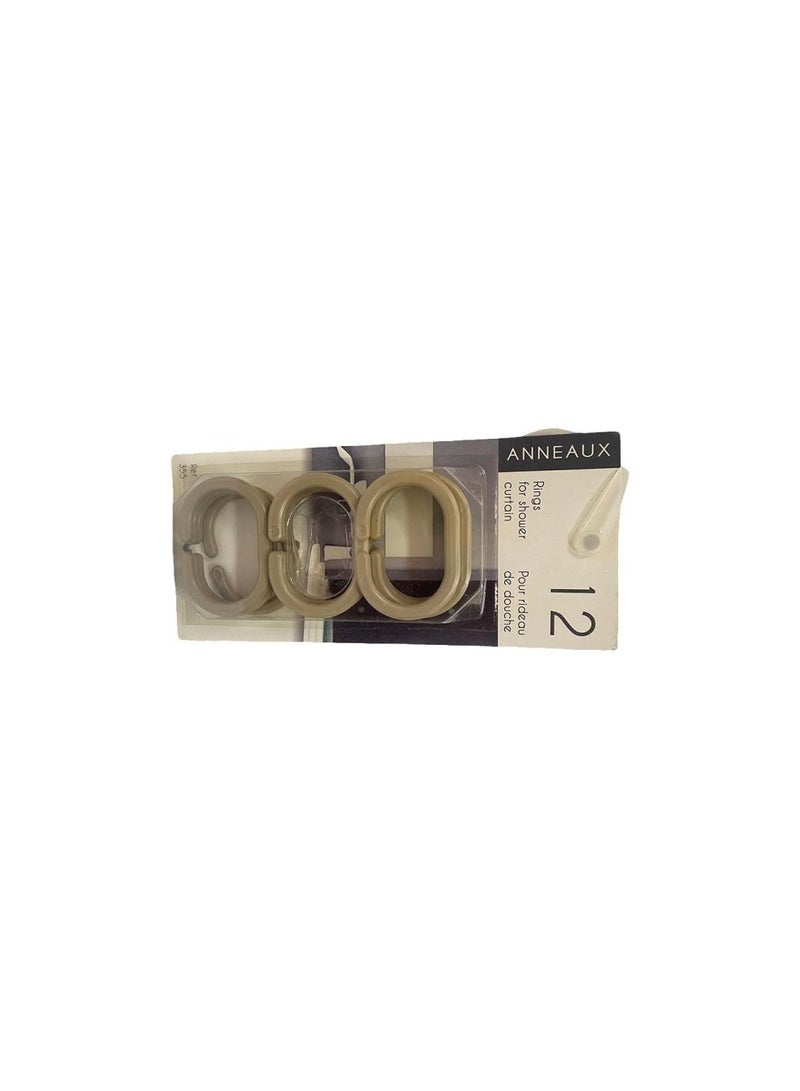 Ebreez Anneaux Arv-35505 Shower Curtain Rings 12Pcs Packet Curtain Bathroom Accessories  - Image 2
