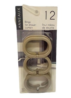 Ebreez Anneaux Arv-35505 Shower Curtain Rings 12Pcs Packet Curtain Bathroom Accessories  - Image 1