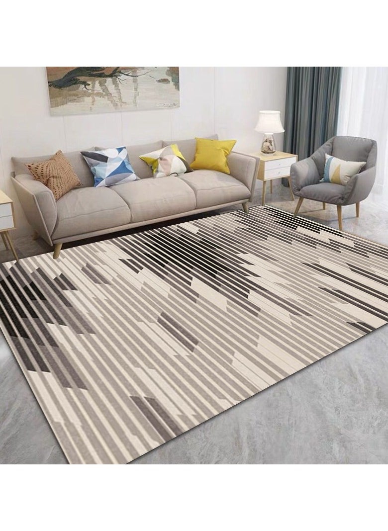 Loquat Squality Polyester Fiber Minimalist Geometric Printed Carpet  - Image 1