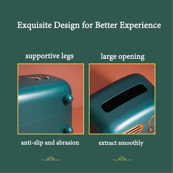 YONIMI Retro Radio Tissue Box Holder Fashional Cute Radio Shaped Versatile Facial Tissue Box Cover Tissue Box Cover for Bathroom Living Room Bedroom Dresser Night Stand Desk Table (Multicolor) - Image 3