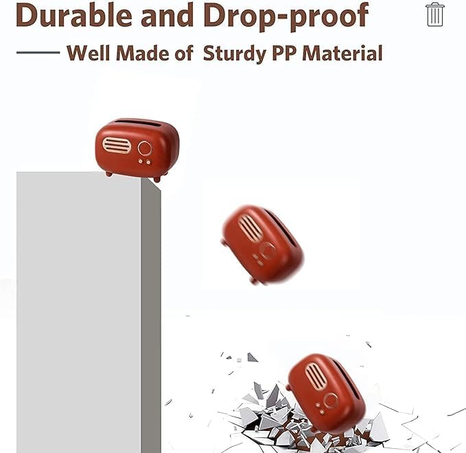 YONIMI Retro Radio Tissue Box Holder Fashional Cute Radio Shaped Versatile Facial Tissue Box Cover Tissue Box Cover for Bathroom Living Room Bedroom Dresser Night Stand Desk Table (Multicolor) - Image 5