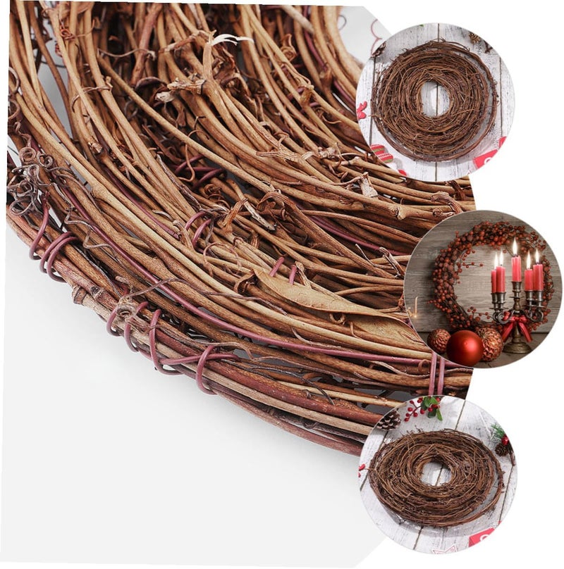 Natural Rattan Twig Garland Vine for DIY Crafts, 4.6m Snake Shape Rattan Garlands, 2pcs Christmas Wreath Hanging Decor for Holiday Indoor Outdoor Use - Image 3