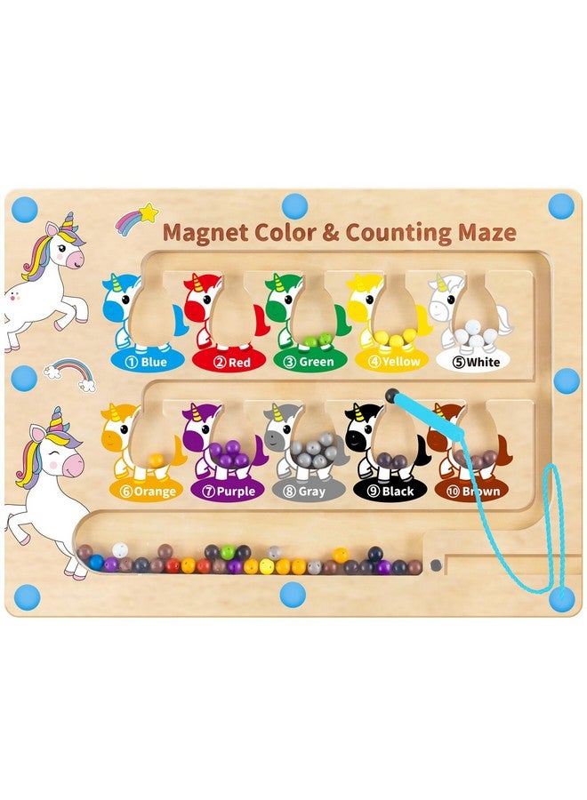 HONGID Magnetic Color And Number Mazeuniorn Gifts For Girlsmontessori Toys For 2 3 4 5 Year Oldlearning Educational Sensory Toys For Toddlers And Kids Boys Girls Stocking Stuffers For Kids - Image 1