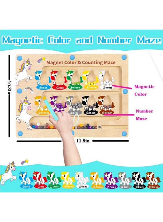 HONGID Magnetic Color And Number Mazeuniorn Gifts For Girlsmontessori Toys For 2 3 4 5 Year Oldlearning Educational Sensory Toys For Toddlers And Kids Boys Girls Stocking Stuffers For Kids - Image 3