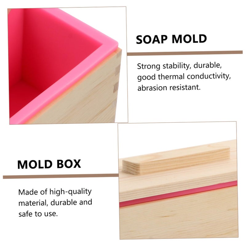 Pink Wooden Soap Mold Kit Reusable For Cold Process Homemade Decorative Soap Bars - Image 4