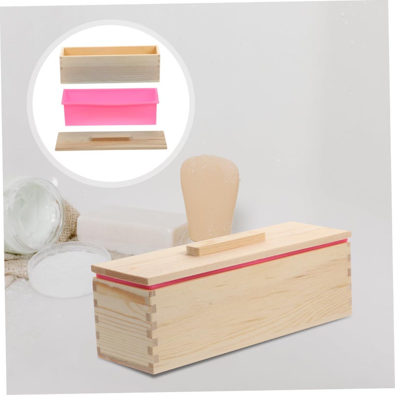 Pink Wooden Soap Mold Kit Reusable For Cold Process Homemade Decorative Soap Bars - Image 3