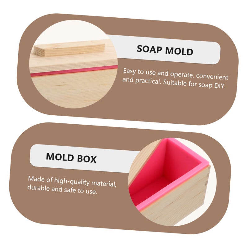 Pink Wooden Soap Mold Kit Reusable For Cold Process Homemade Decorative Soap Bars - Image 5