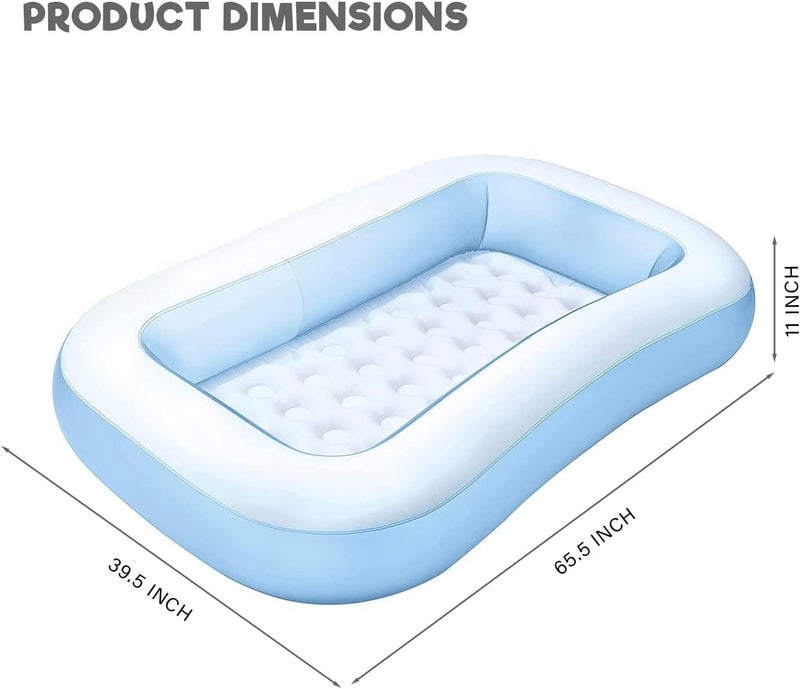 LONGMIRE Sunset Glow Swimming Pool for Kids | Inflatable Round Colourful Ring Baby Pool Portable Baby Bath tub | 0-5 Years | Indoor & Outdoor (Multi Color) (5.5 with Heavy AIR Pump) - Image 2