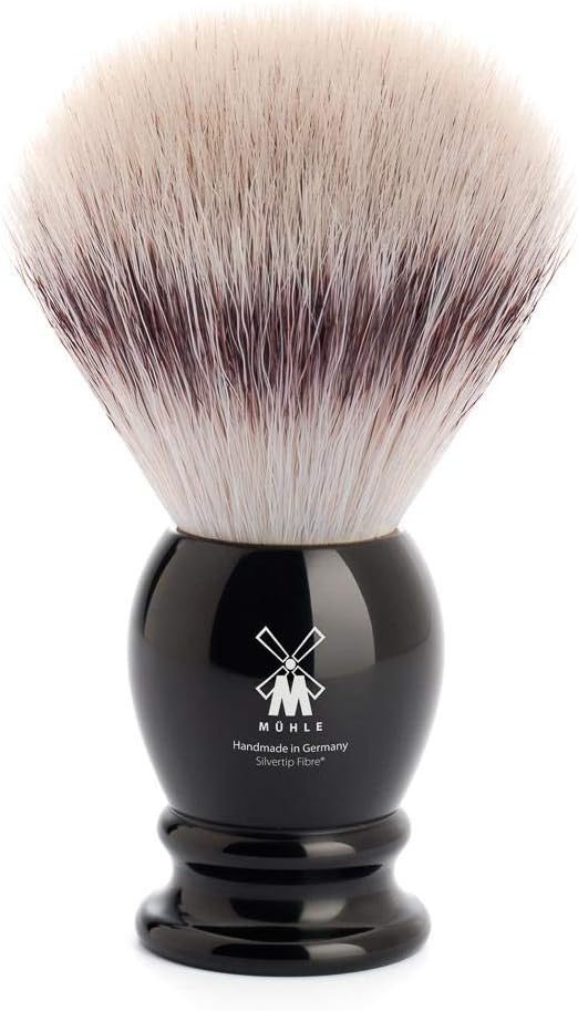 MHLE Classic Large Black Silvertip Fibre Shaving Brush - Image 1