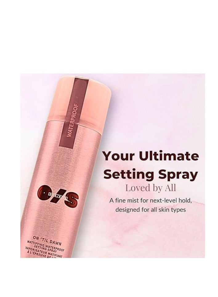 ONE SIZE On 'Til Dawn Mattifying Setting Spray - Full Size 3.4oz/143ml - 16 Hour Waterproof u0026 Matte Makeup Finish with Green Tea u0026 Witch Hazel - Oil Control - Image 2
