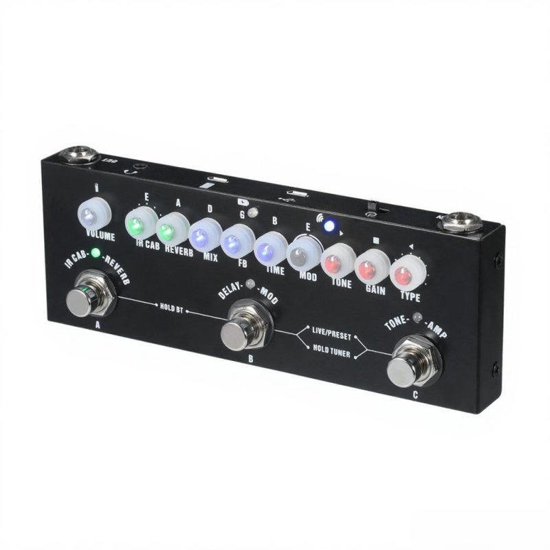 CUVAVE Guitar Multieffects Pedal: Black Compact & Portable - Preset 3 Sets Of Original Tone Combined Effect Pedal For Electric Guitar Players Home Recording - Image 1