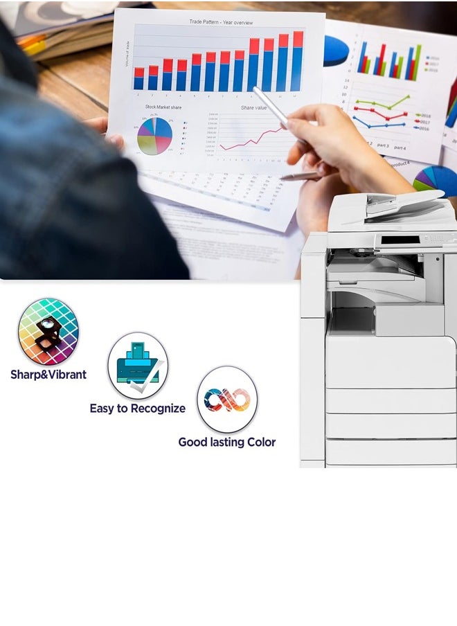 أوفيس ميكر Office Maker Compatible TN324 Toner Cartridge Replacement for Konica Minolta Bizhub C258 C308 C368 Series Black 27000 Color 25000 Pages 4 Pack  - Image 2