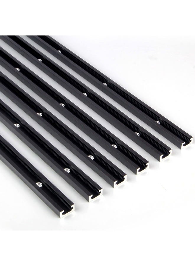 CLEAR STYLE T Tracks 36 Inches 6 Pack for Woodworking By CLEAR STYLE, Double-Cut Jig Profile Universal T-Tracks with Predrilled Mounting Holes - Image 1