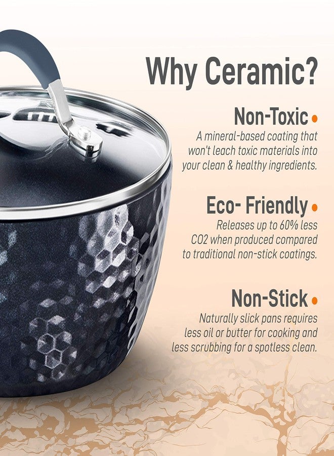 نيوتري شيف قدر طهي هولندي متين غير لاصق من نوتري شيف - أواني طهي عالية الجودة مع أغطية زجاجية مقسّى شفافة، سعة 3.6 كوارت، متوافق مع الموديل: NCCW11DS، مقاس واحد، أزرق - نوتري شيف PRTNCCW11DSDOP - Image 3