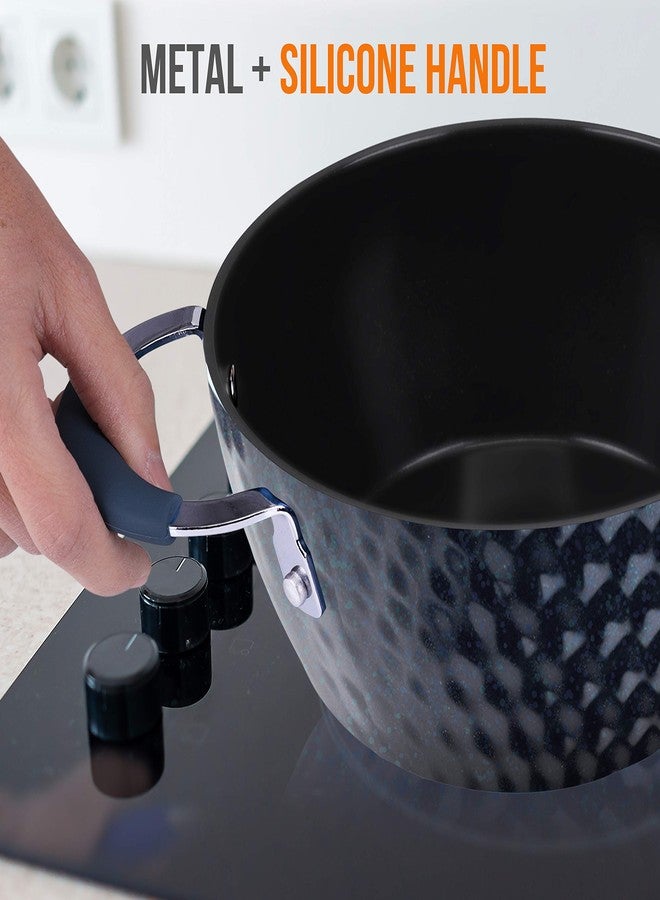 نيوتري شيف قدر طهي هولندي متين غير لاصق من نوتري شيف - أواني طهي عالية الجودة مع أغطية زجاجية مقسّى شفافة، سعة 3.6 كوارت، متوافق مع الموديل: NCCW11DS، مقاس واحد، أزرق - نوتري شيف PRTNCCW11DSDOP - Image 4