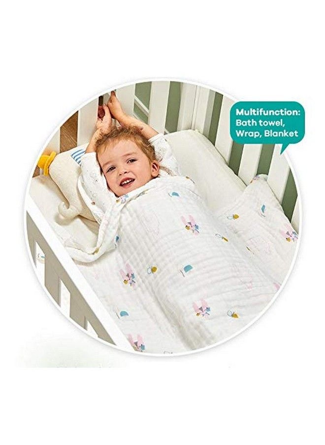 MOM'S HOME Organic Cotton Baby Muslin 6 Layer Blanket ; 100 X100 Cm ; 0 3 Years ; Pack Of 1 (Prints May Vary)  - Image 5