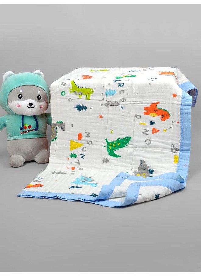 MOM'S HOME Organic Cotton Baby Muslin 6 Layer Blanket ; 100 X100 Cm ; 0 3 Years ; Pack Of 1 (Prints May Vary)  - Image 4