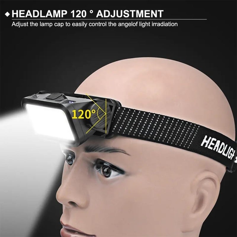 Care4 Care 4 Adjustable Long Range Rechargeable HeadTorch Light for Outdoor Activities Camping Trekking Cycling and Many More K351Black - Image 2