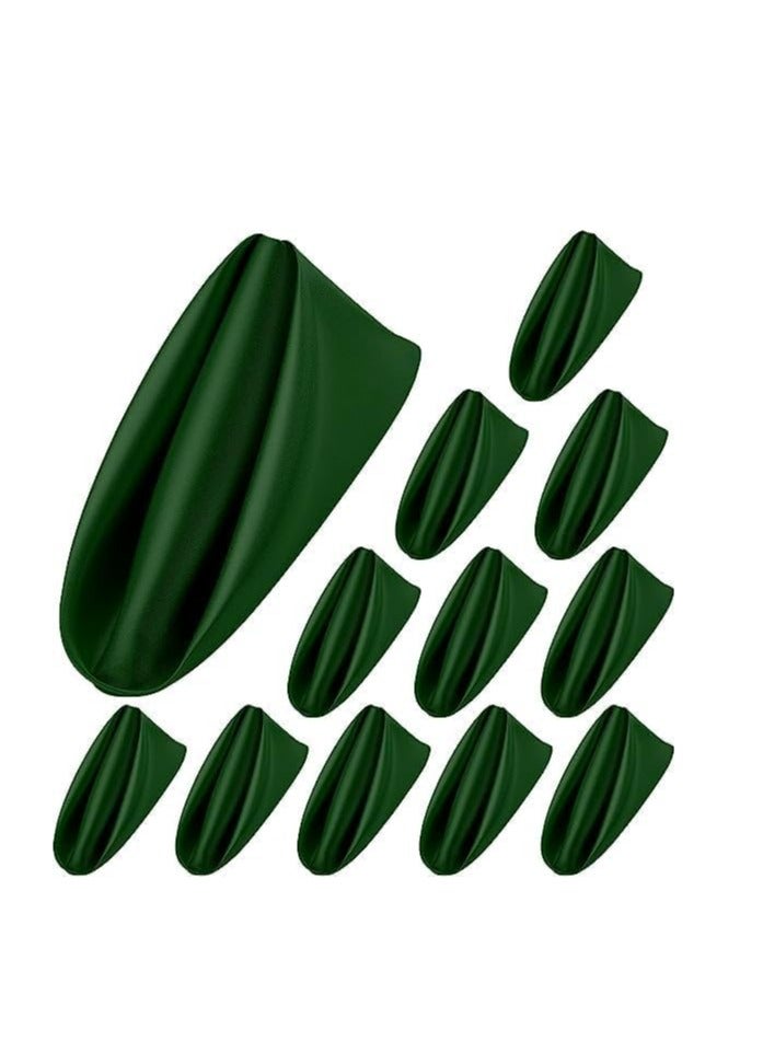 Loquat 10 Pieces Satin Cloth Napkins Dinner Square Table Napkins for Parties Weddings Dinner Decoration Restaurant - Image 5