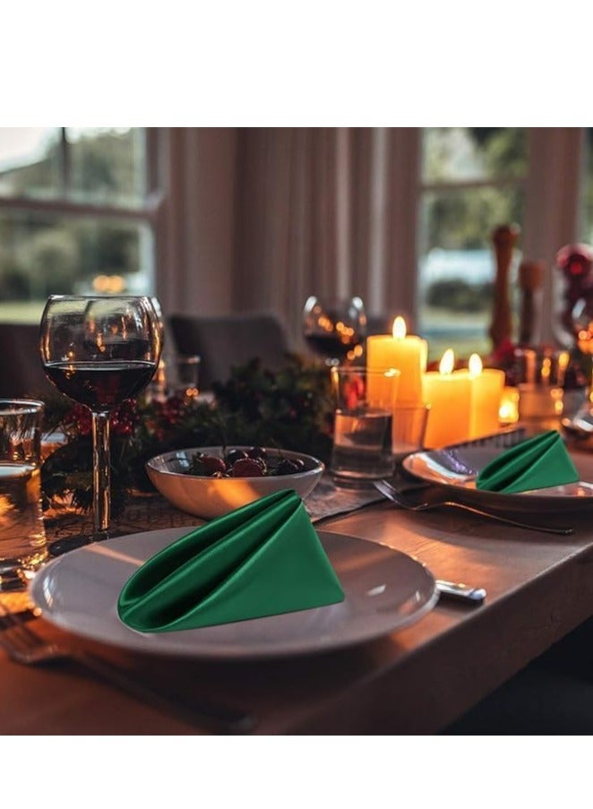 Loquat 10 Pieces Satin Cloth Napkins Dinner Square Table Napkins for Parties Weddings Dinner Decoration Restaurant - Image 4