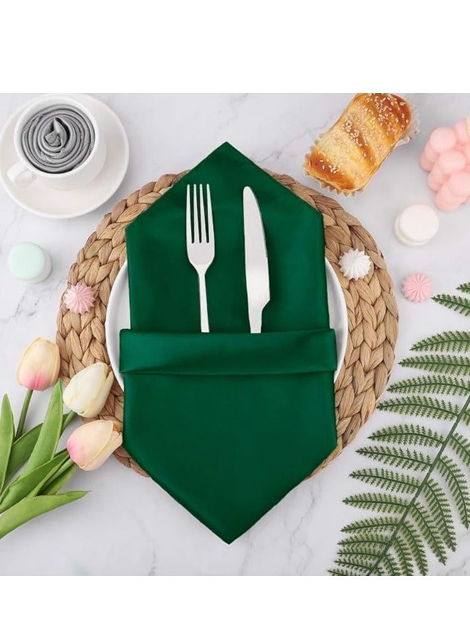 Loquat 10 Pieces Satin Cloth Napkins Dinner Square Table Napkins for Parties Weddings Dinner Decoration Restaurant - Image 3